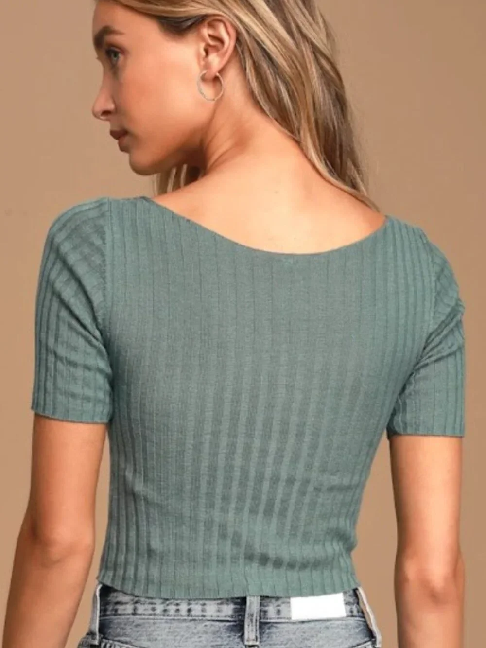 INTIMATELY BY FREE PEOPLE Little Cutie Crop Top Teal Size S NWT